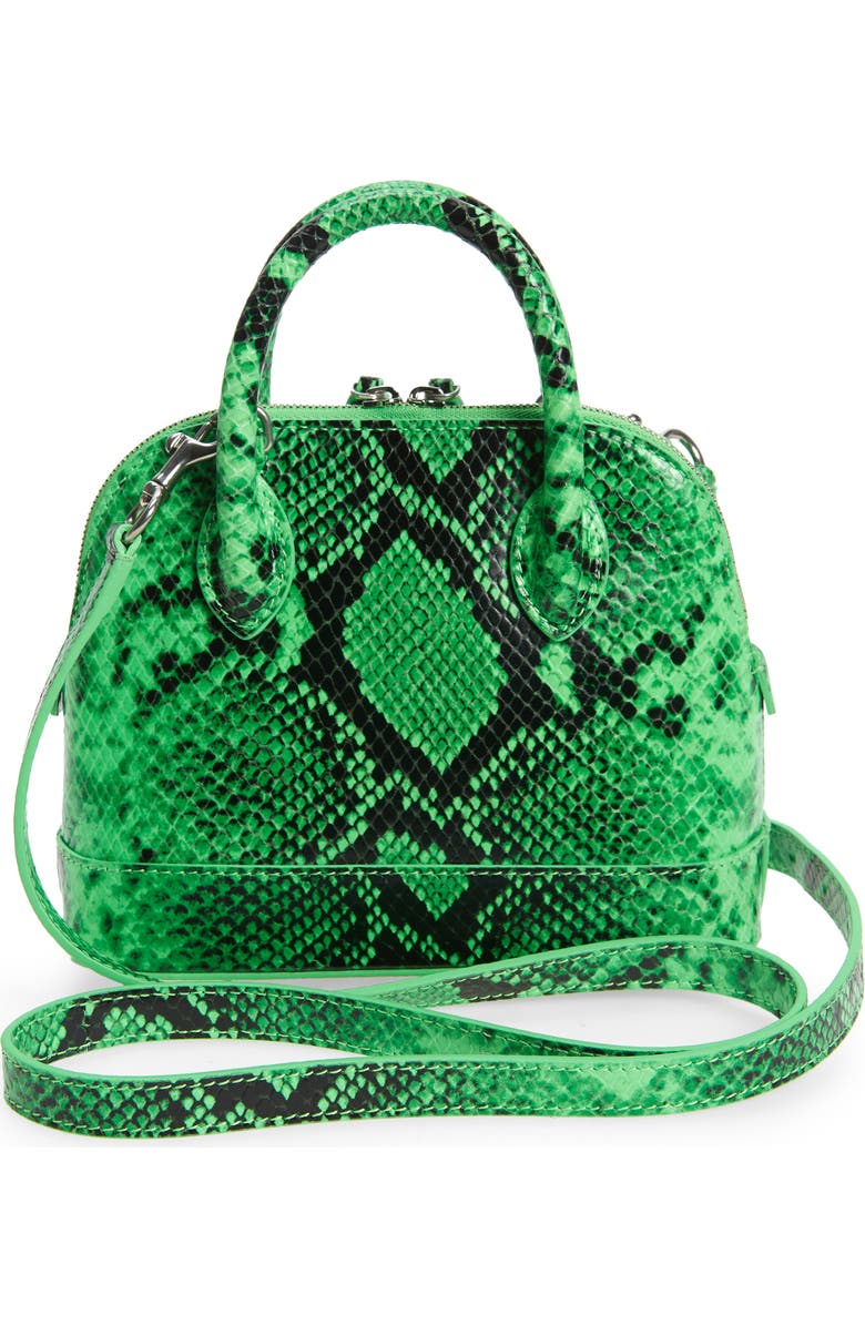 Balenciaga Extra Extra Small Ville AJ Snake Embossed Leather Satchel, Alternate, color,