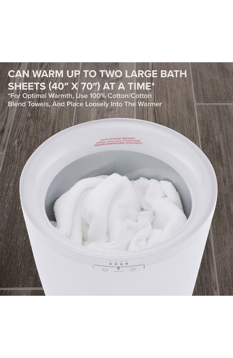 Live Fine Bucket Towel Warmer, White, Alternate, color, White