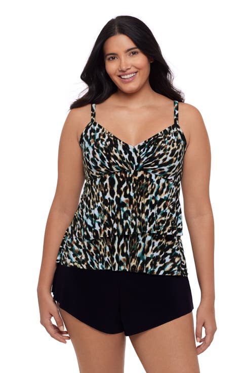 Leona V-Neckline Tankini Swimsuit Top