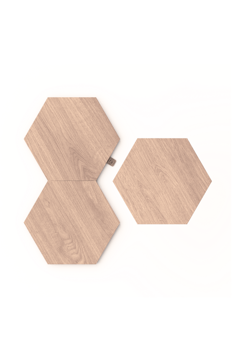 Nanoleaf Elements Expansion Pack (3 Panels) | Birchwood Hexagons, Main, color, Multicolor