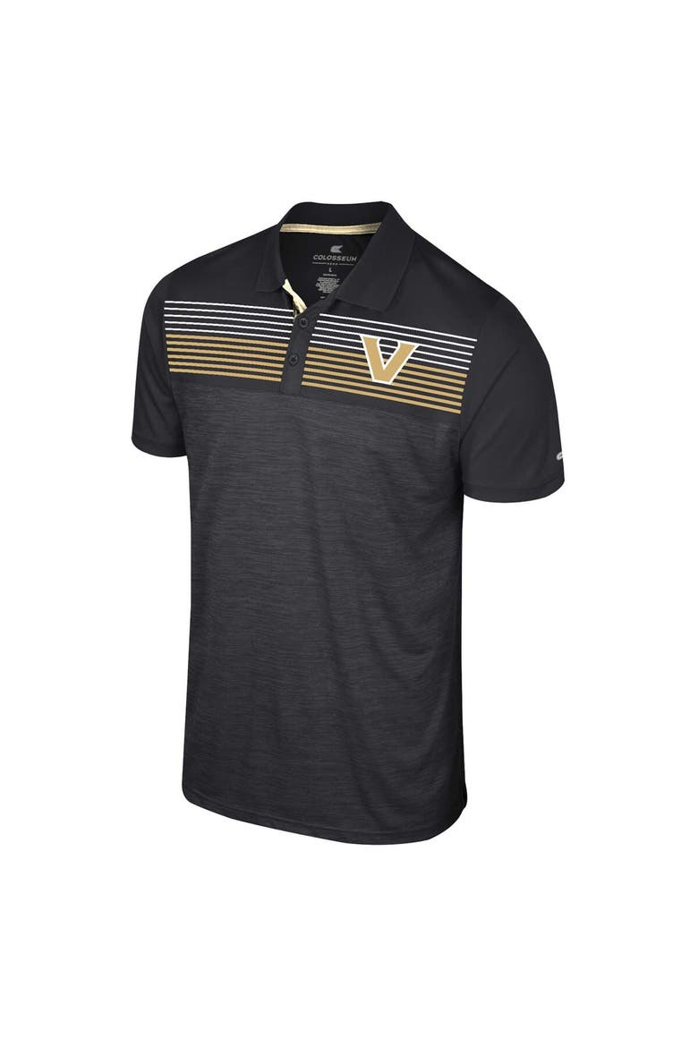 Men's Colosseum Black Vanderbilt Commodores Langmore Polo, Alternate, color, Black