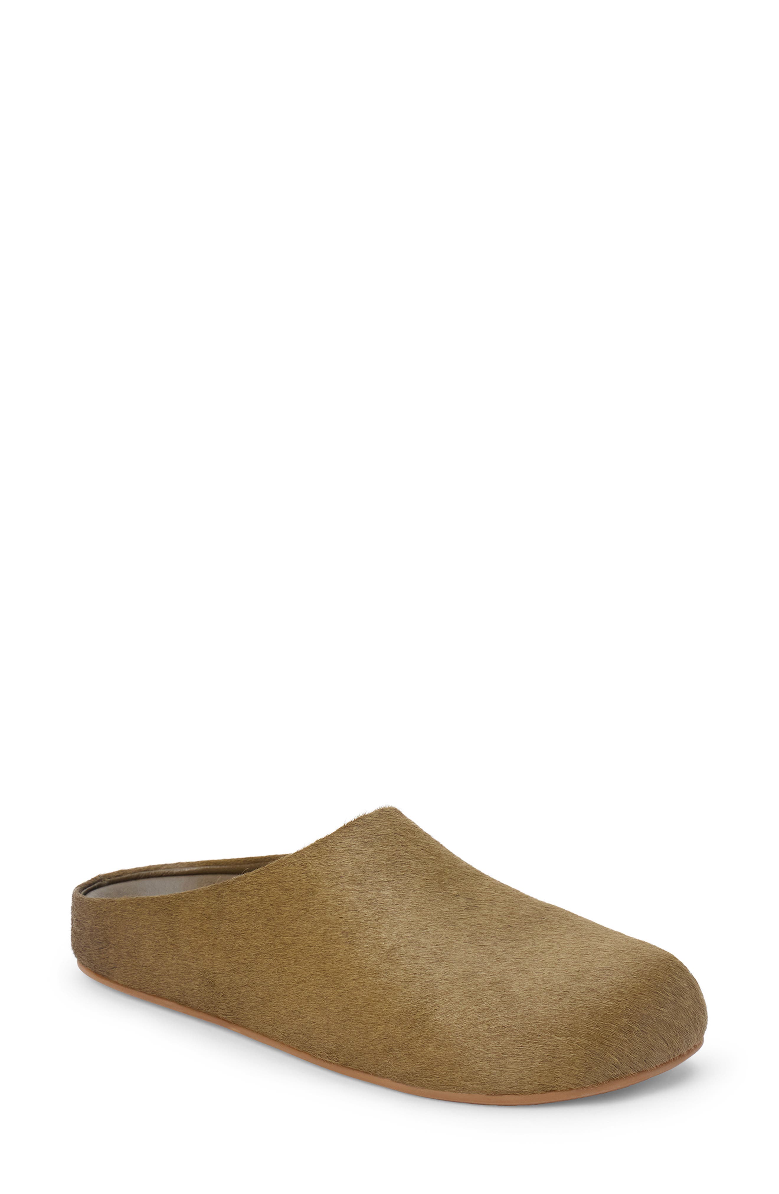 Daria Genuine Calf Hair Mule, Main, color, MOSS