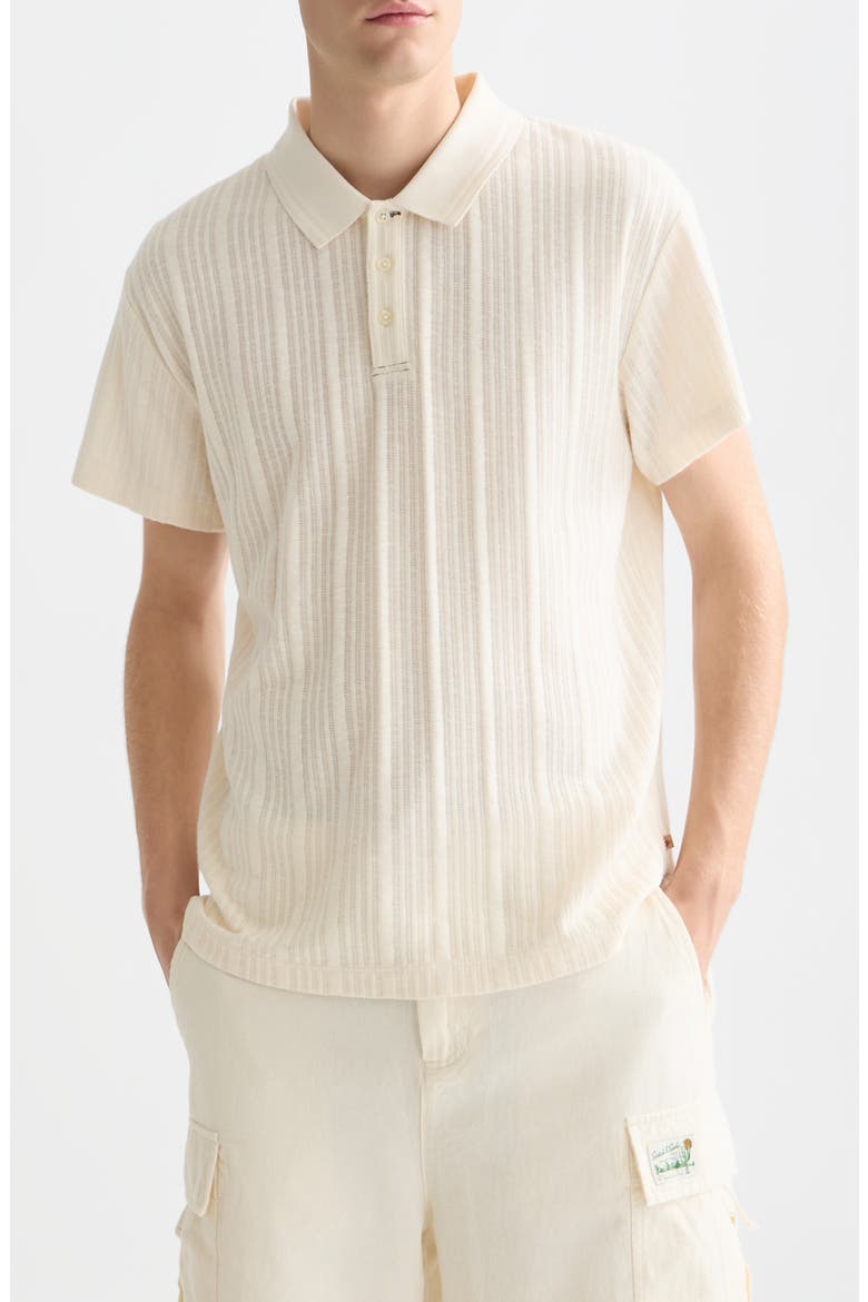 Relaxed Fit Rib Polo, Main, color, EGGNOG