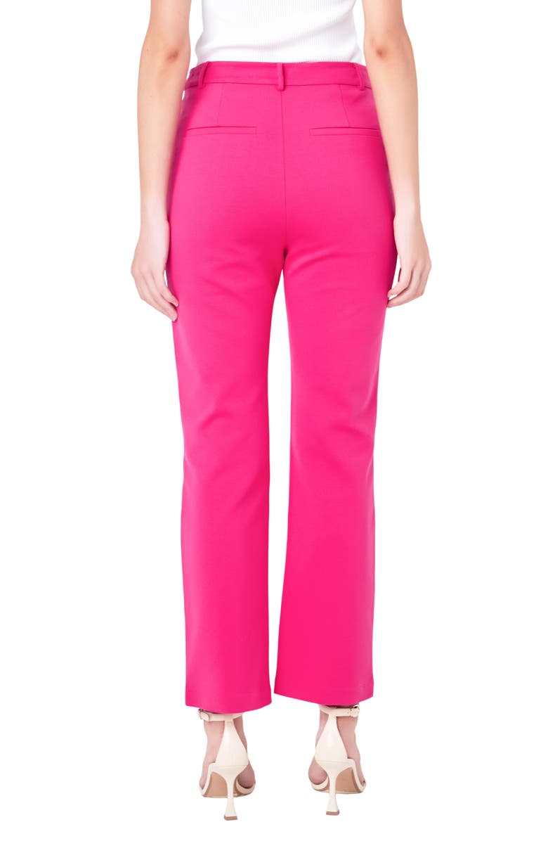 English Factory High Waist Straight Leg Pants, Alternate, color, Fuchsia