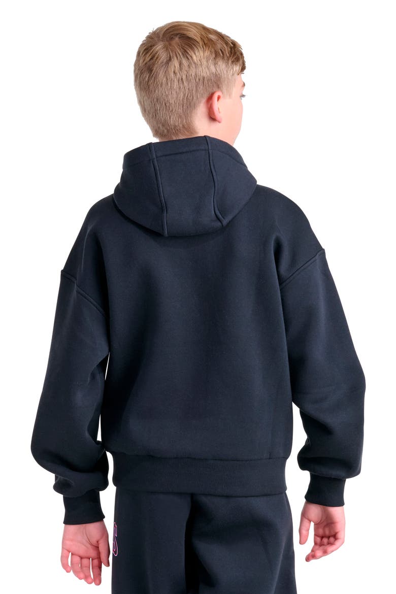 Kids' Graphic Fleece Hoodie, Alternate, color, BLACK MULTI