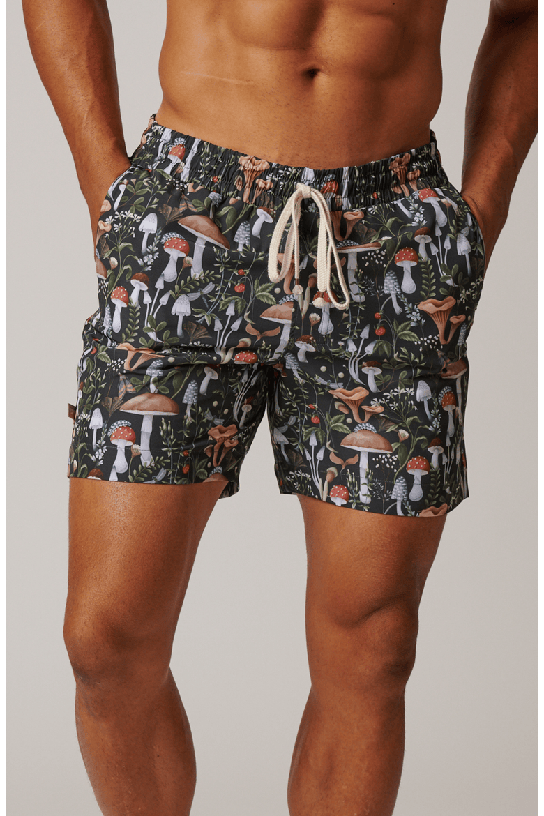 Magic Garden Swim Trunk, Alternate, color, Dark Forest