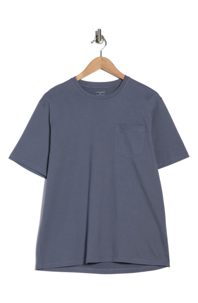 14th & Union Peached Jersey Pocket T-Shirt, Alternate, color, Grey Grisaille