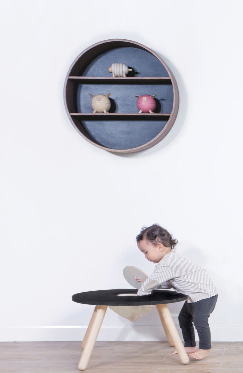 PlanToys<sup>®</sup> Round Chalkboard Table, Alternate, color, Brown