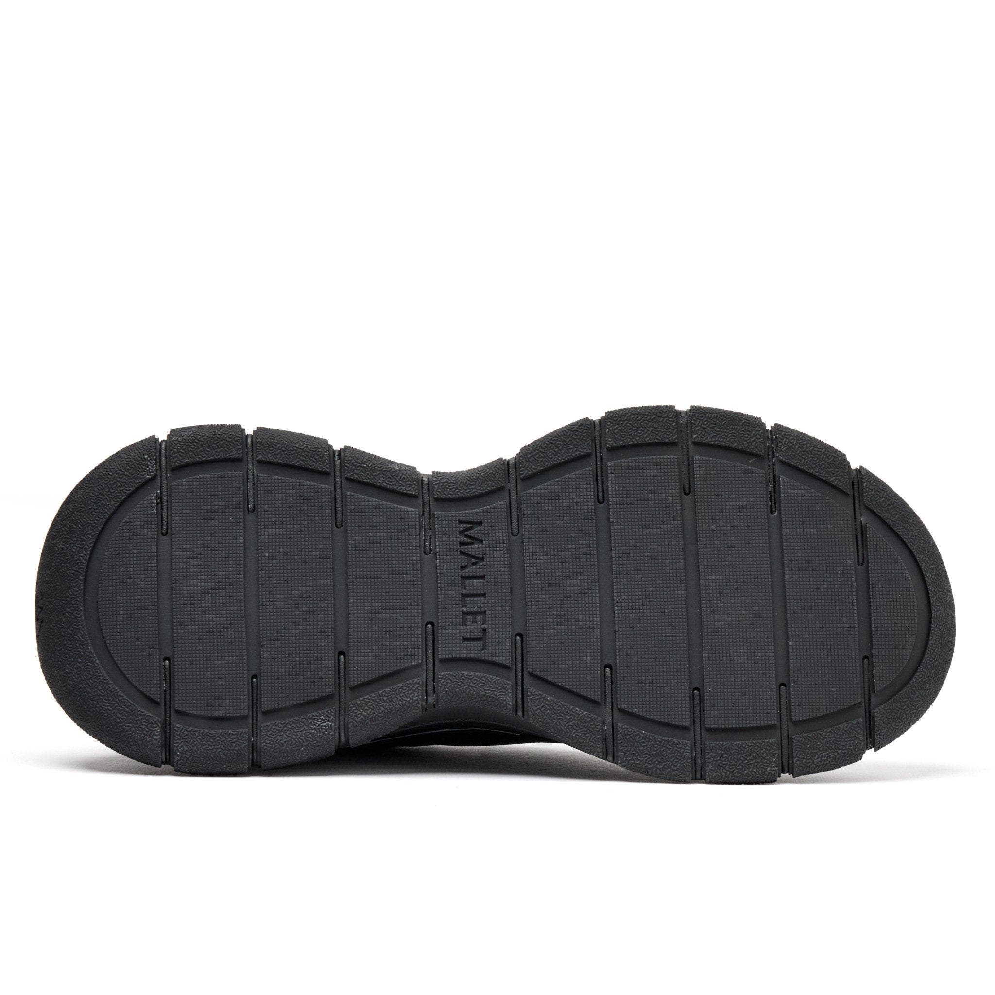 MALLET Alton Leather And Mesh Trainers, Alternate, color, Black