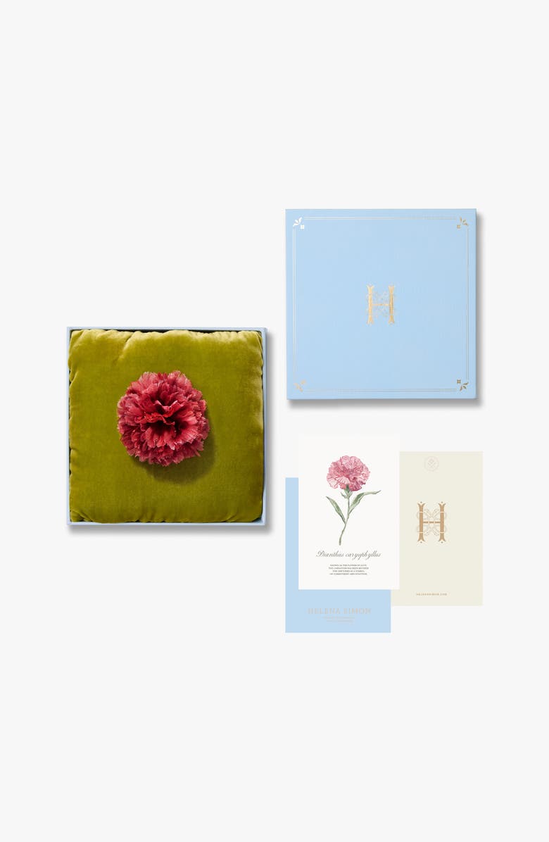 Helena Simon The Dark Pink Carnation Floral Brooch, Alternate, color, Dark Pink