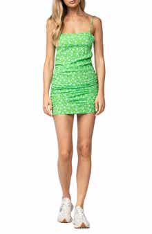 Floral Tie Open Back Minidress