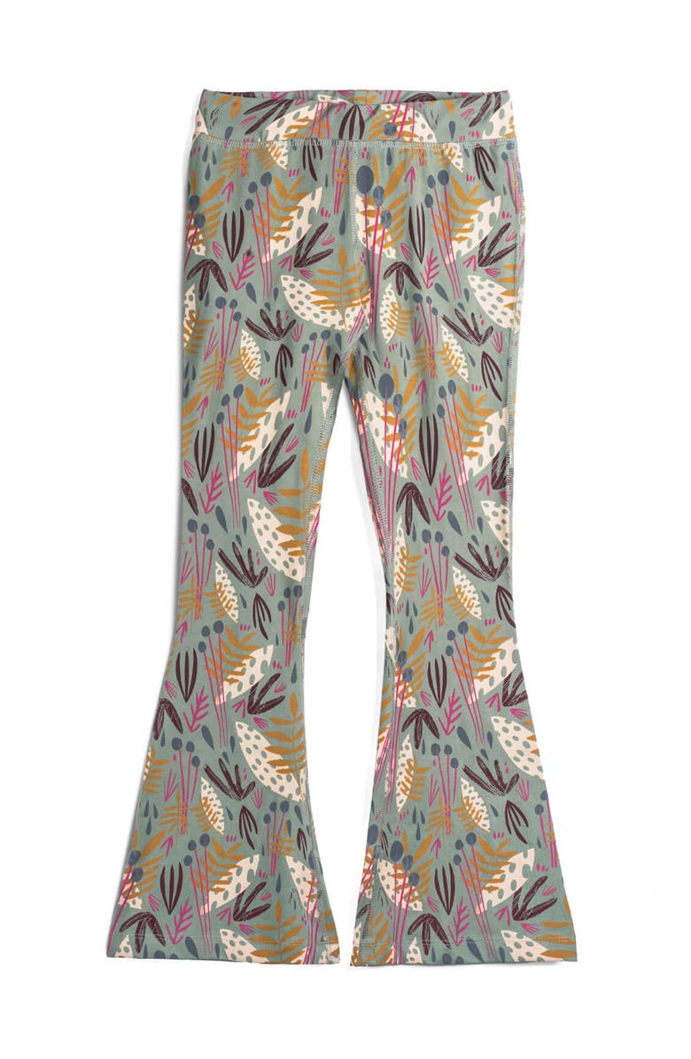 Mightly Organic Cotton Print Flare Leggings, Main, color, Whimsy