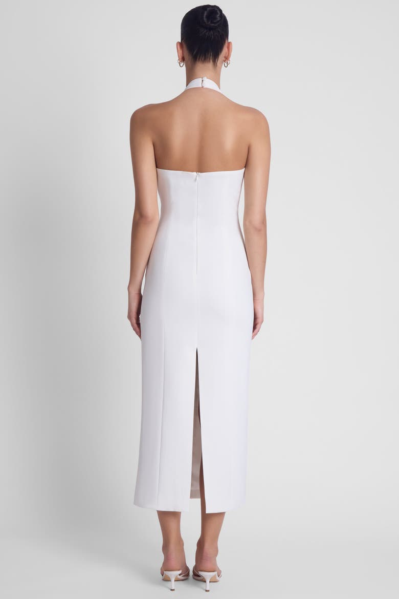 Helena Halter Midi Dress, Alternate, color, White