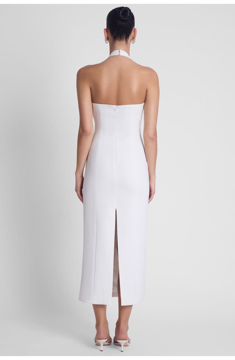 LEAU Helena Halter Midi Dress, Alternate, color, White