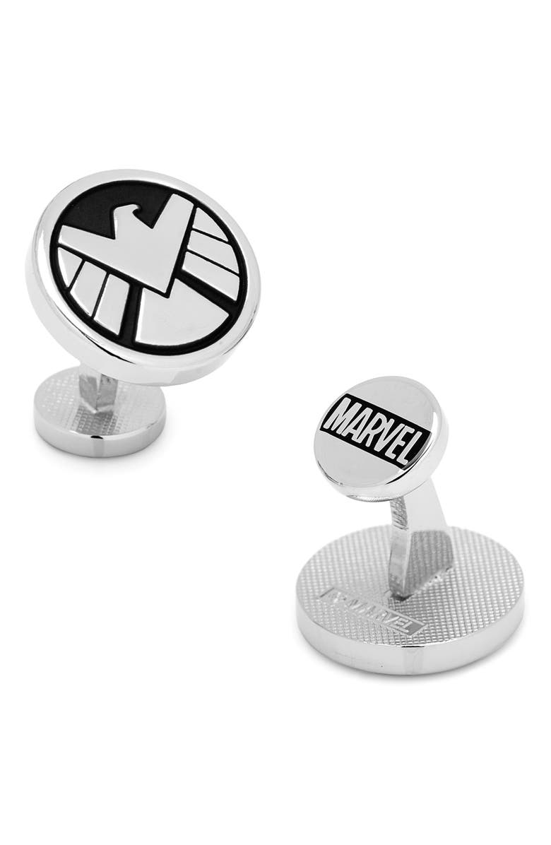 Cufflinks, Inc. S.H.I.E.L.D. Cuff Links, Alternate, color, Silver