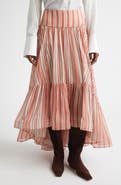 Zimmermann Rebellion Bohemian Stripe Tiered Maxi Skirt