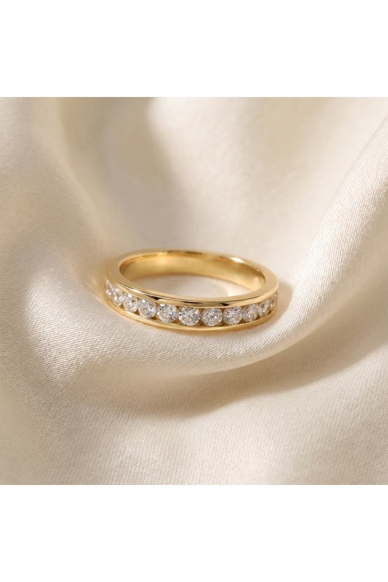 1/2Ct Diamond Wedding Ring Channel Set 14k Gold or Platinum Lab Grown EF/VS, Alternate, color, 14k Yellow Gold