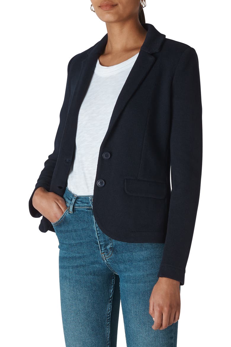 Slim Jersey Jacket, Main, color, NAVY