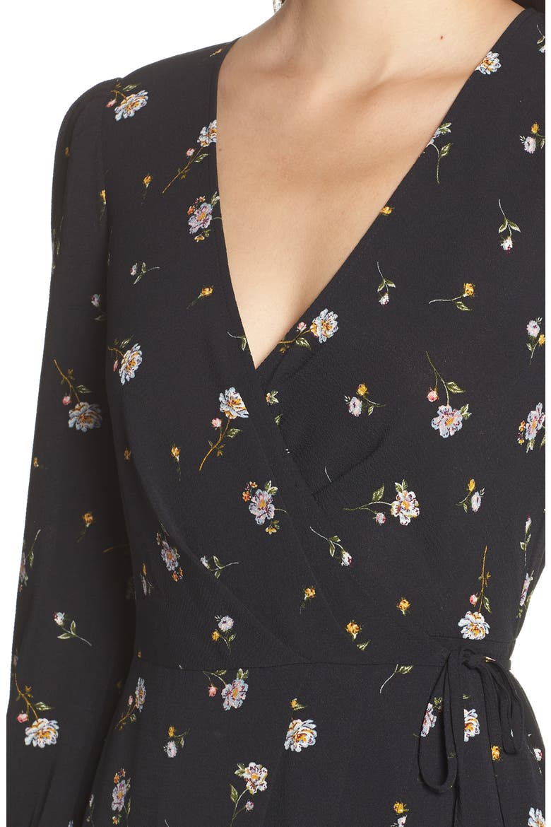 Garden Stroll Wrap Maxi Dress, Alternate, color, WILD FLOWERS