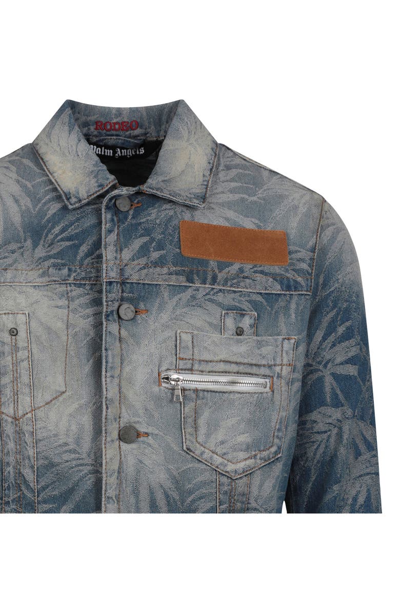Palm Angels Jungle Boxy Denim Jacket, Alternate, color,