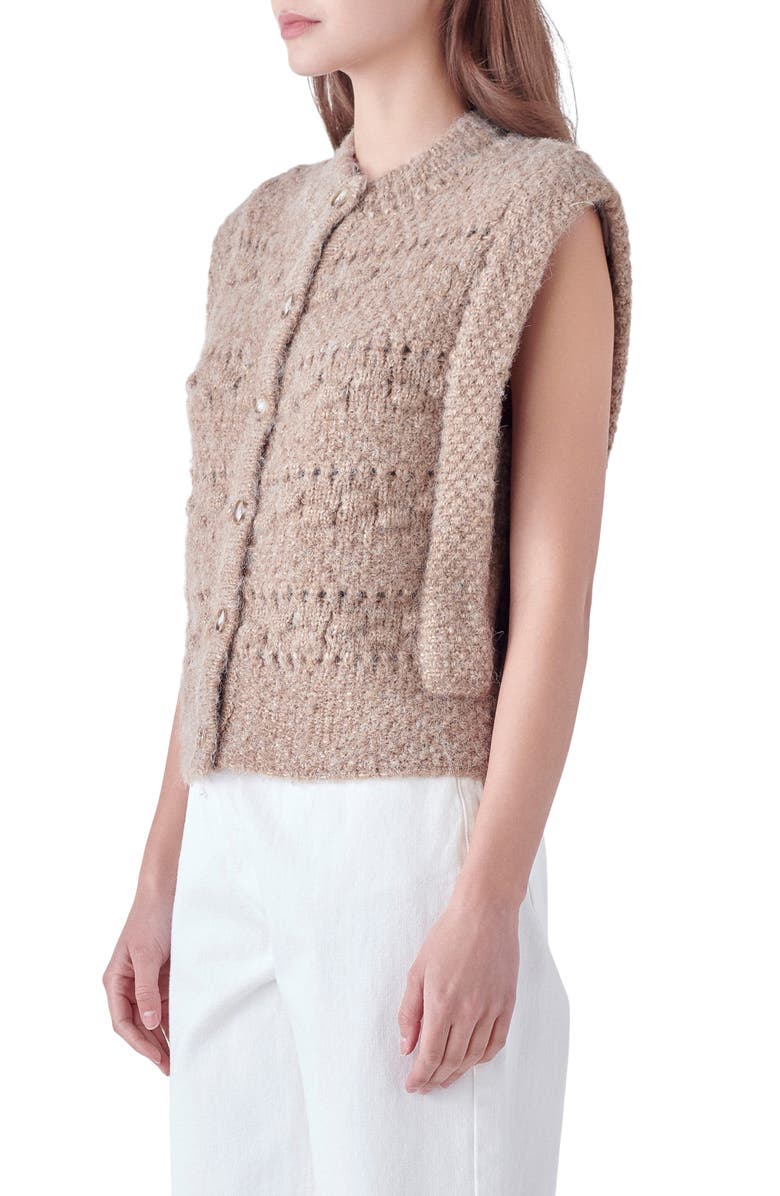 English Factory Textured Sweater Vest, Alternate, color, 