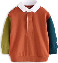 NEXT Kids' Colorblock Cotton Rugby Shirt
