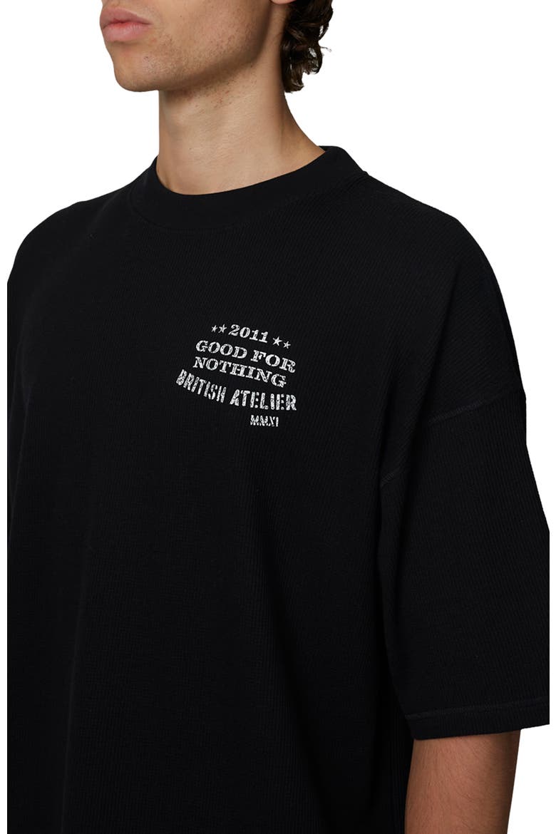 Boxy-Fit Stamp T-Shirt, Alternate, color, Black
