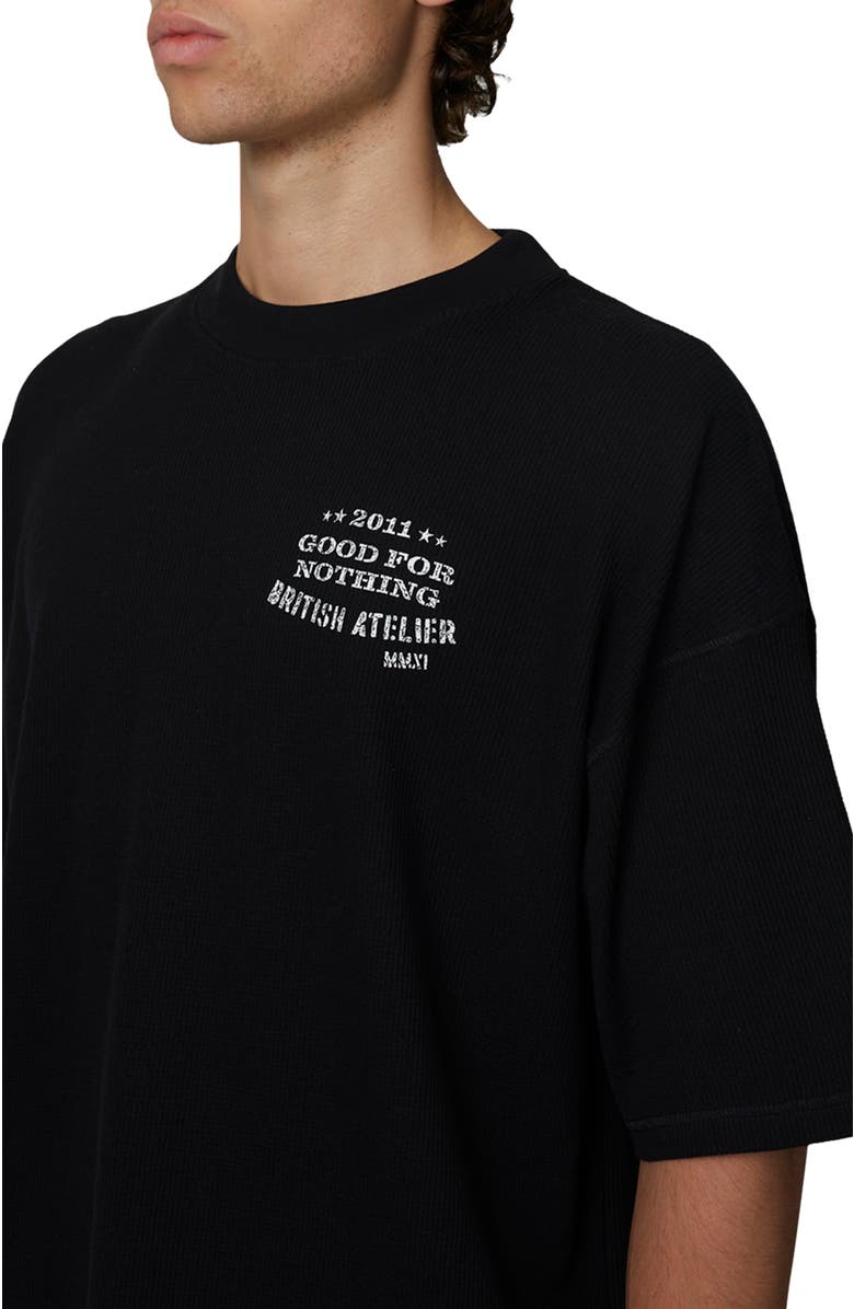 Good For Nothing Boxy-Fit Stamp T-Shirt, Alternate, color, Black