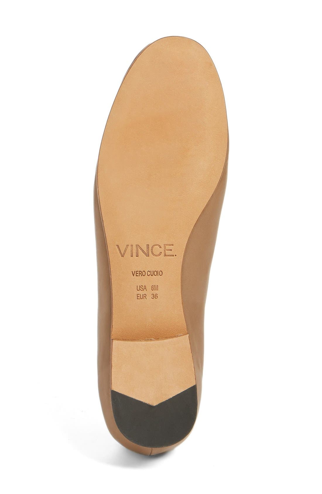 'Maxwell' Flat, Alternate, color, DARK TAUPE LEATHER