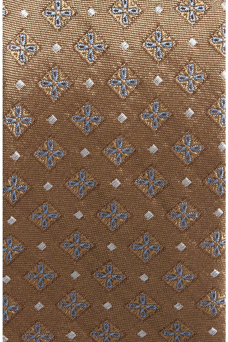 Medallion Silk Tie, Alternate, color, MED BEIGE