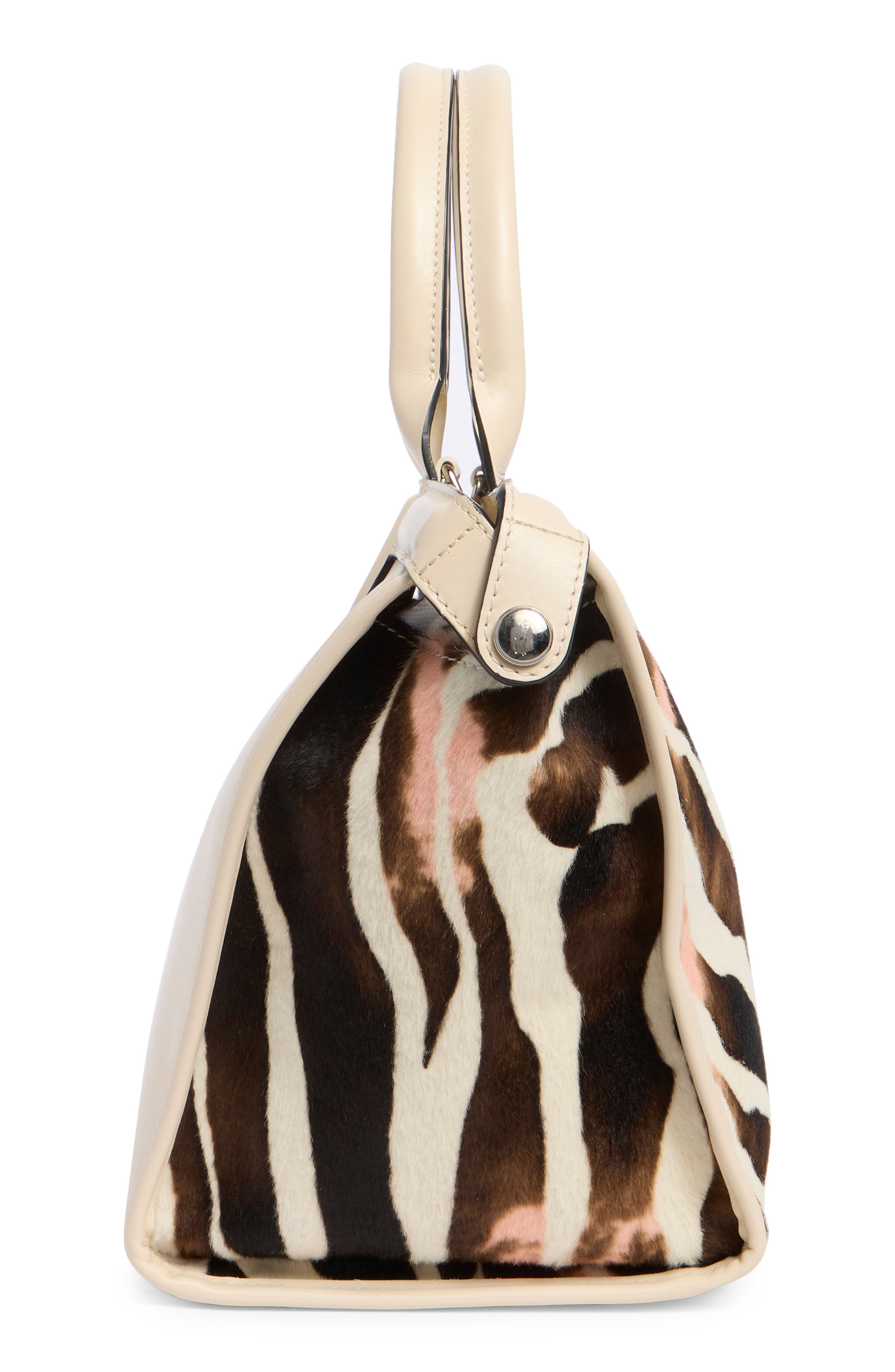 Longchamp Le Pliage Genuine Calf Hair Small Handbag, Alternate, color, Petal Pink