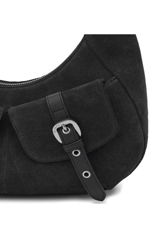 Oryany Rodeo Suede Shoulder Bag In Blue