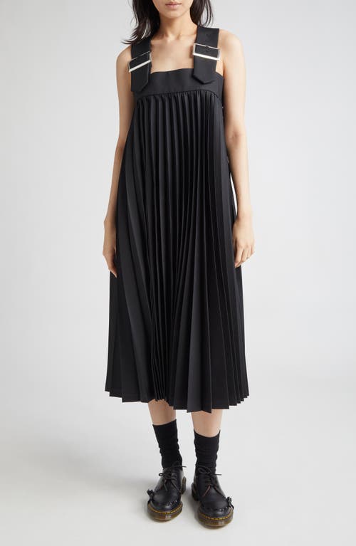 COMME DES GARÇONS COMME DES GARÇONS COMME DES GARÇONS PLEATED GABARDINE PINAFORE DRESS