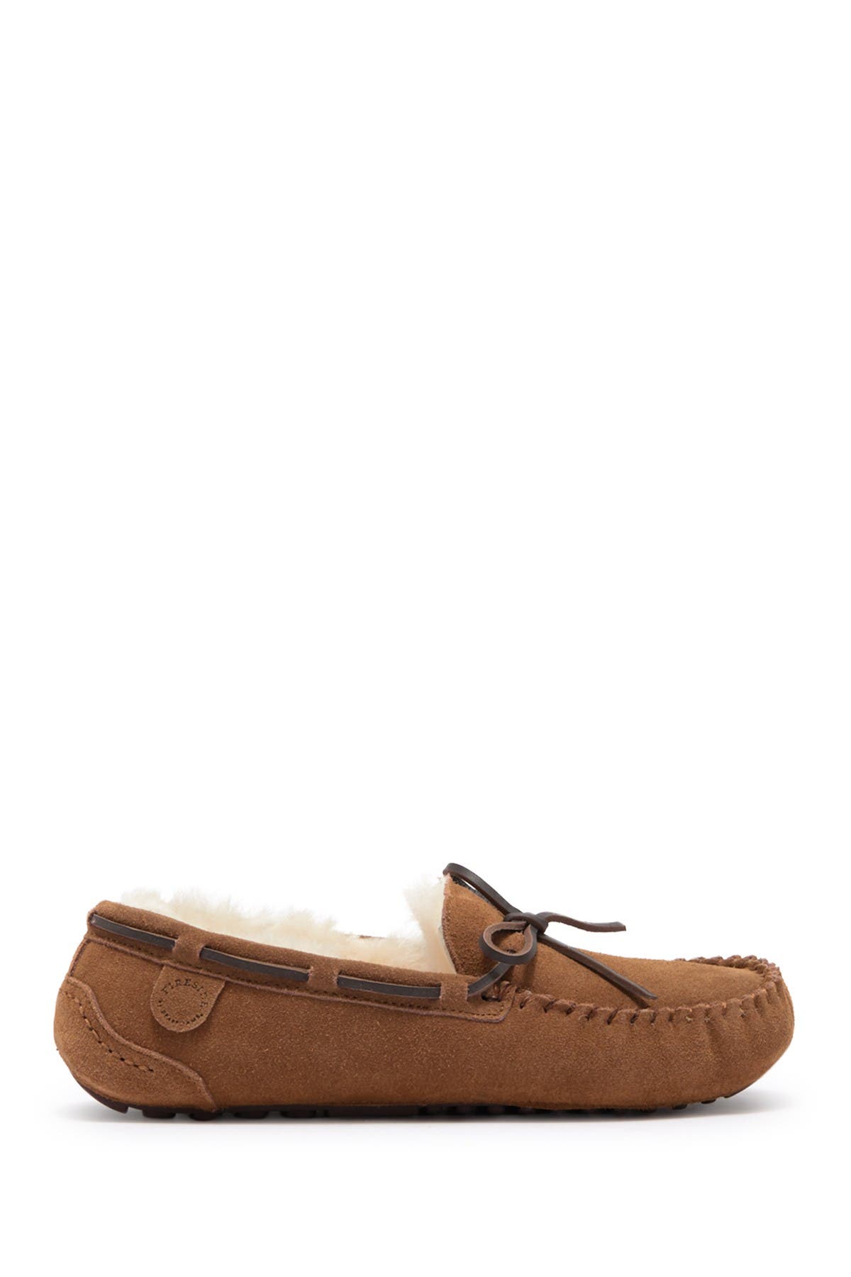 Victor Genuine Shearling Slipper - Wide Width Available, Alternate, color, CHESTNUT