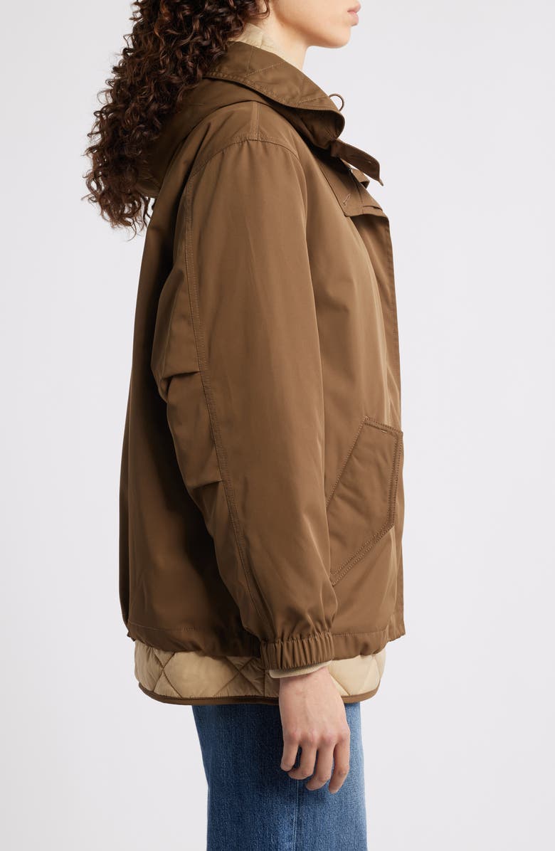 rag & bone Taki Convertible Jacket with Removable Hood, Alternate, color, Brown