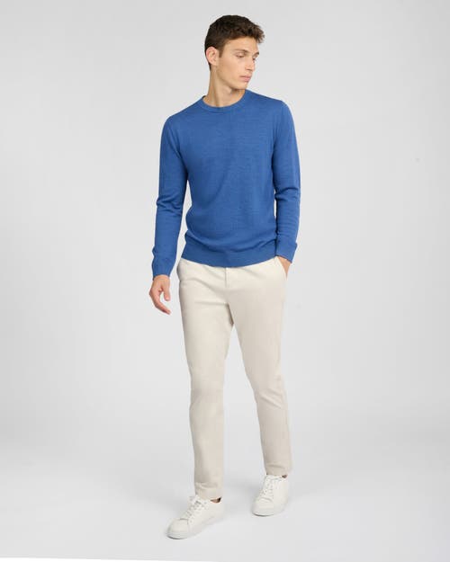 Onia Extra Fine Merino Wool Crewneck Sweater In Blue