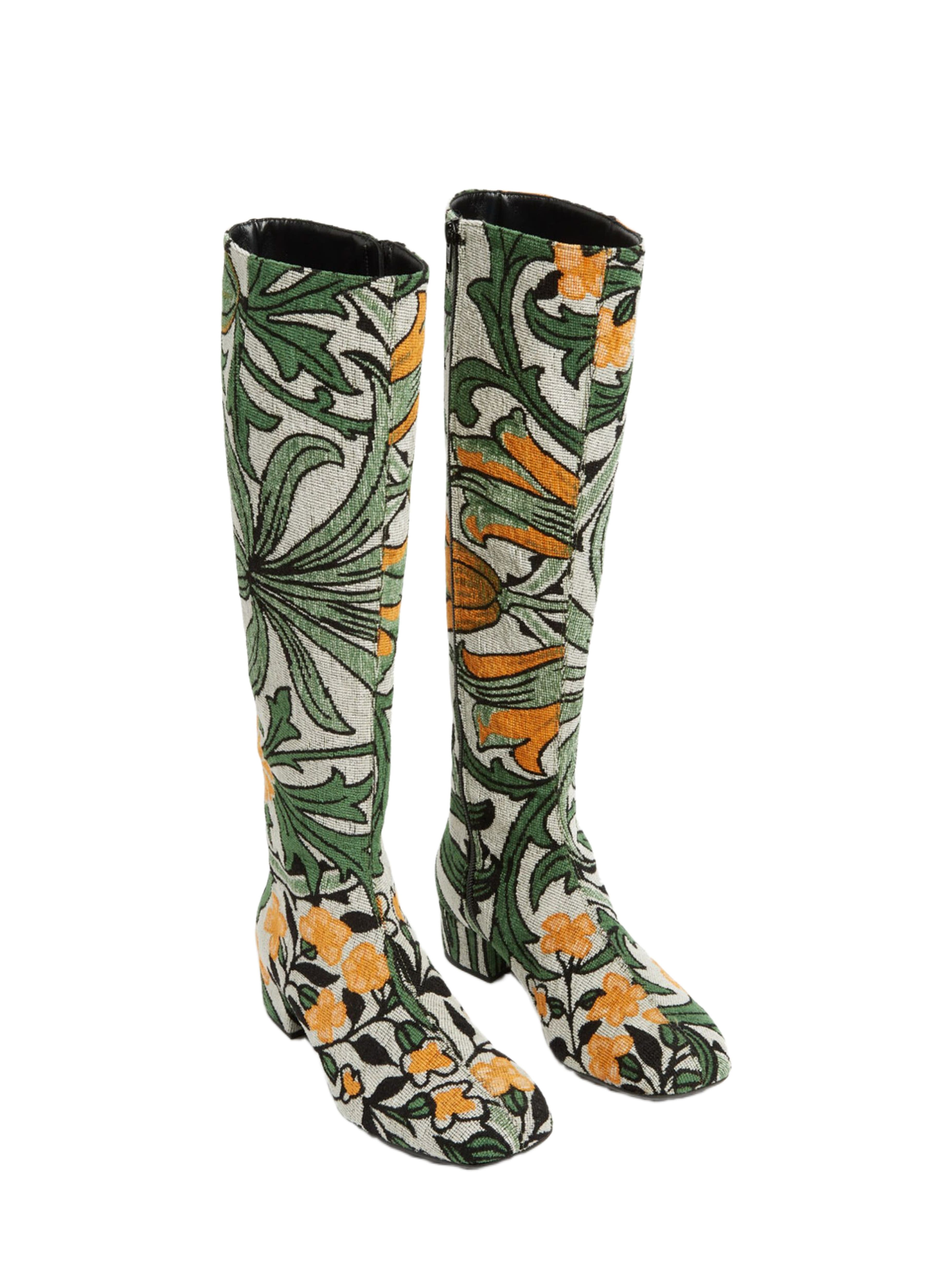 La DoubleJ Edie Boots Jacquard Delta Ivory, Alternate, color, 