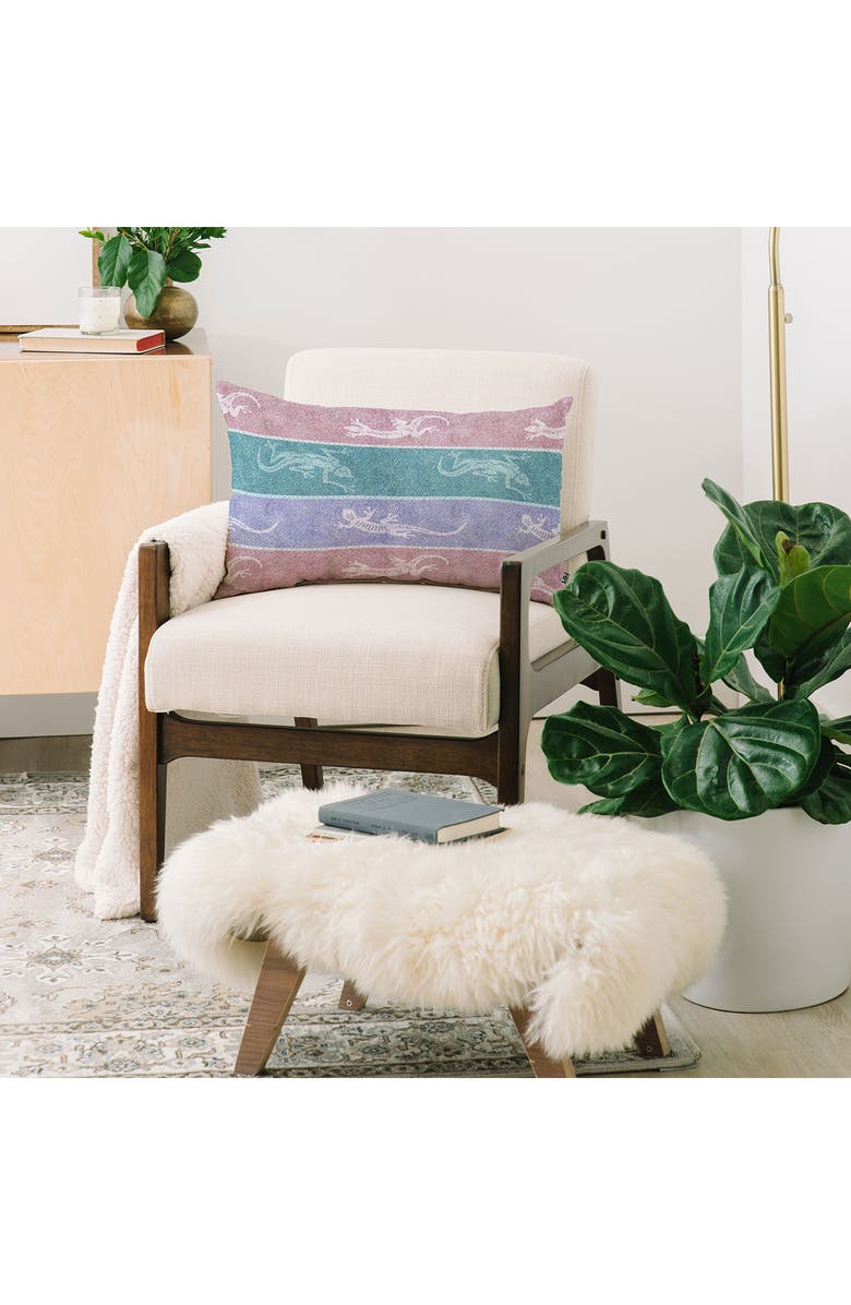 Deny Designs Stripes Lumbar Throw Pillow, Alternate, color, Pink