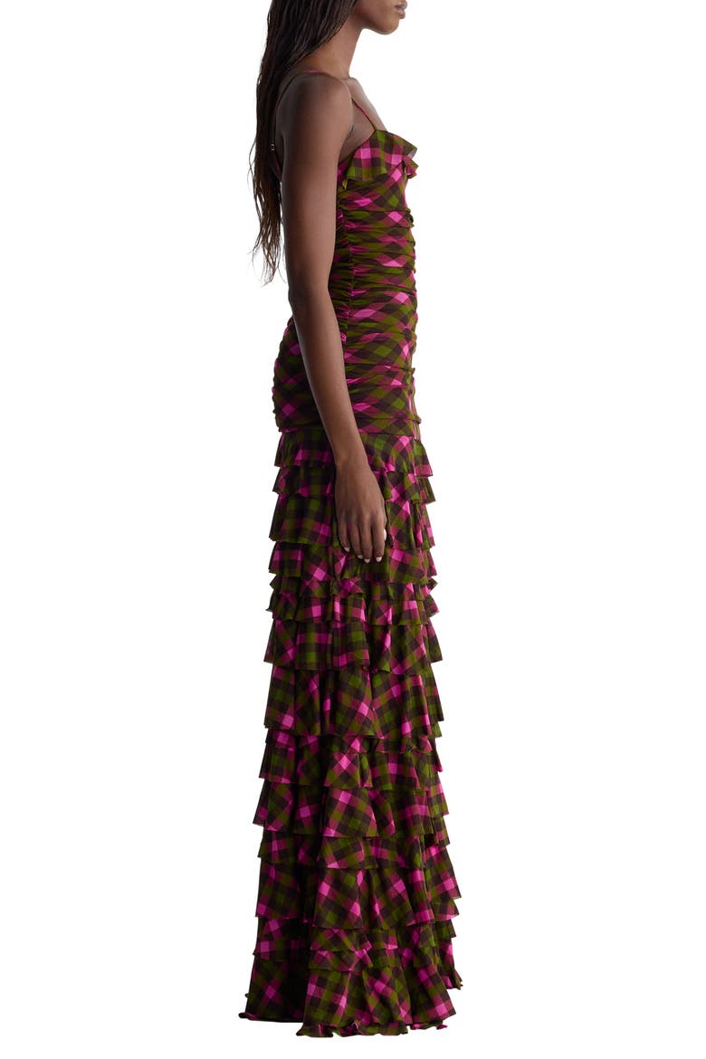 Primrose Ruched Tiered Gown, Alternate, color, HIGHLAND FLING MINI SOIL