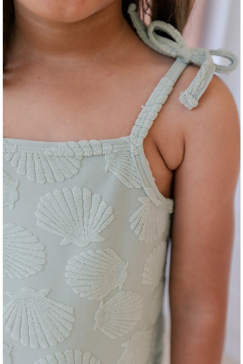 Seashell Terry Tank Dress, Alternate, color, Green Seashell