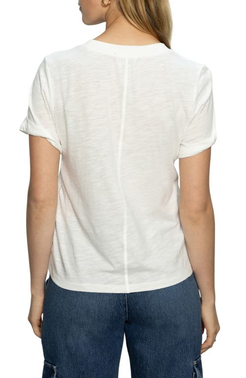 Sanctuary Perfect Roll Sleeve Cotton T-shirt In White