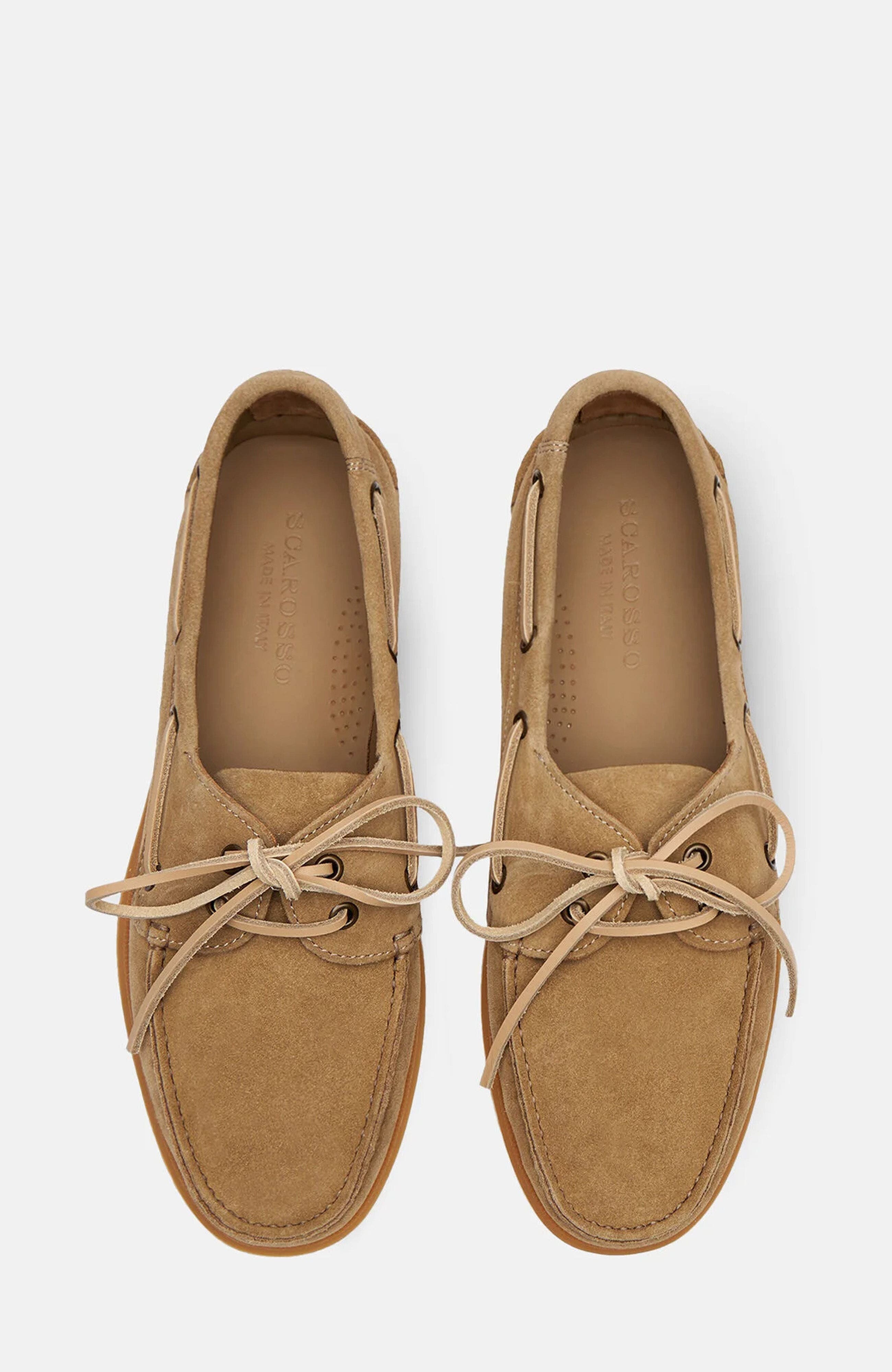 Morgan Boat Shoes, Alternate, color, Beige - Suede