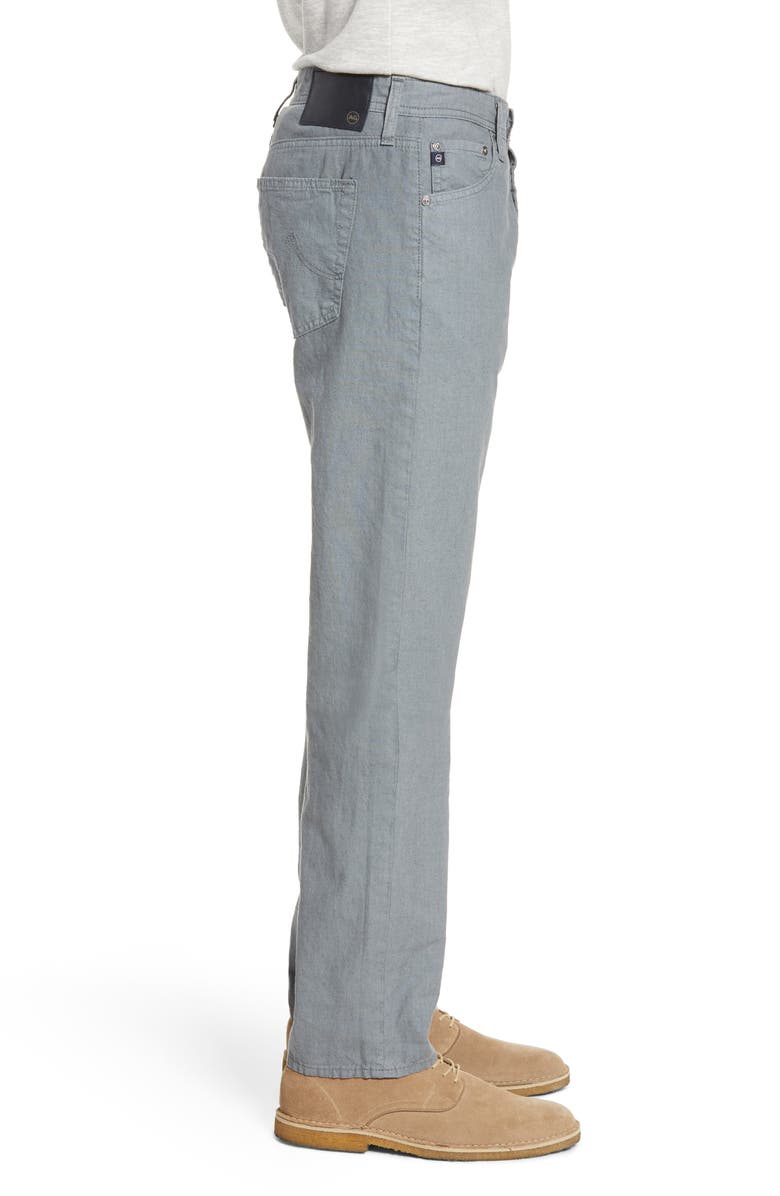 AG Graduate Slim Straight Leg Linen Blend Pants, Alternate, color,