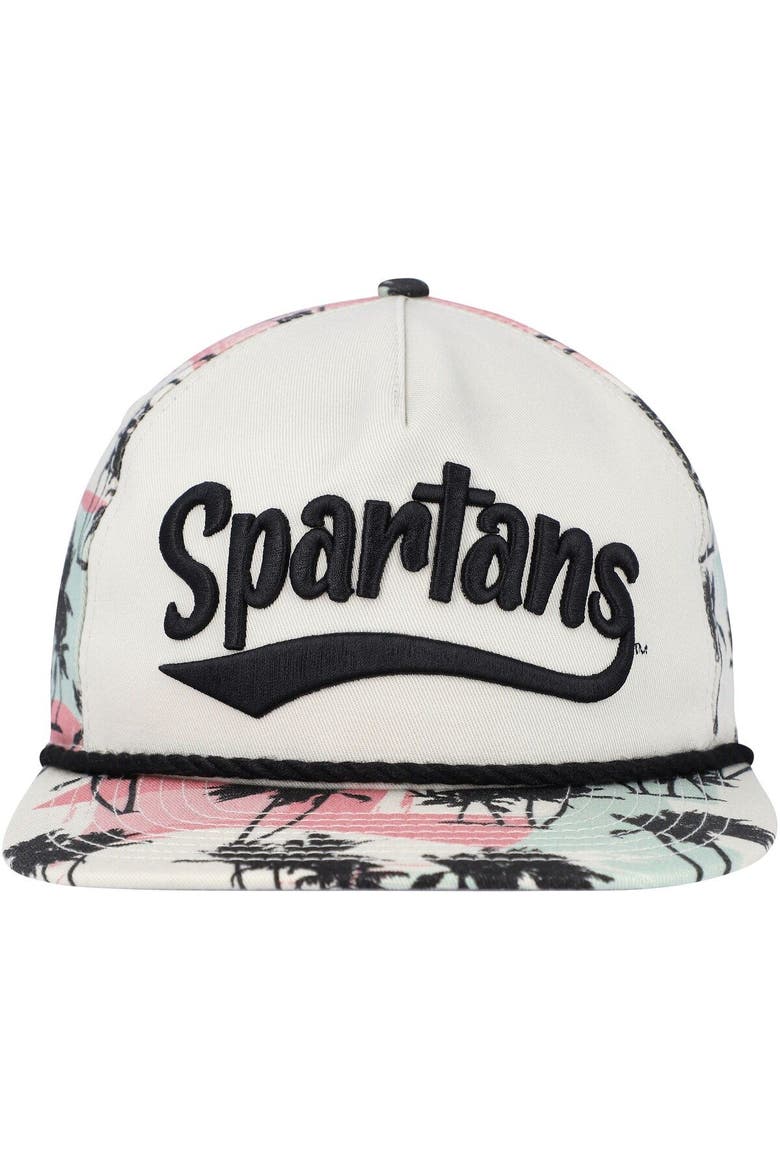 Men's New Era Cream Michigan State Spartans High Tide Golfer Snapback Hat, Alternate, color, Cream
