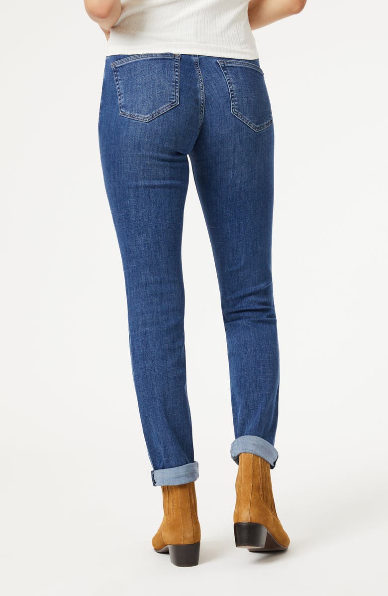 Mavi Jeans Emma Low Rise Slim Boyfriend Jeans, Alternate, color, Dark Brushed Feather Blue