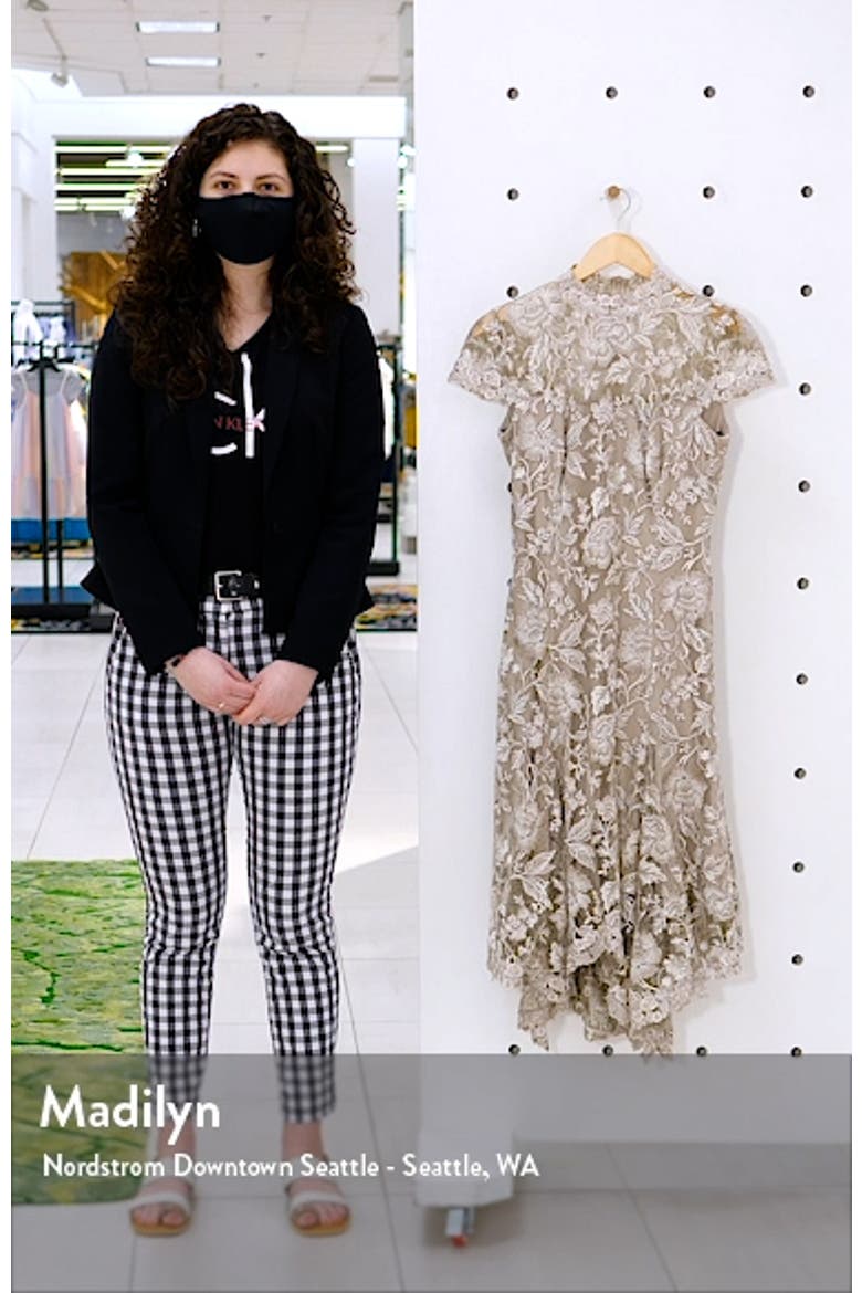 Embroidered Lace Mock Neck Dress video