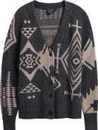 Pendleton Oversize Wool Blend Cardigan