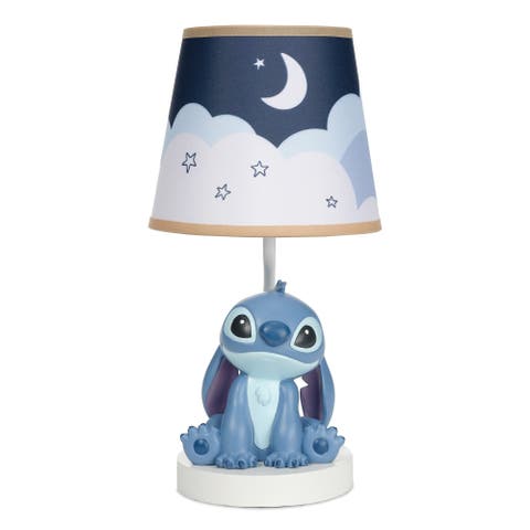 Disney Stitch Hand-Painted 3D Sculpted Nursery Lamp and Shade