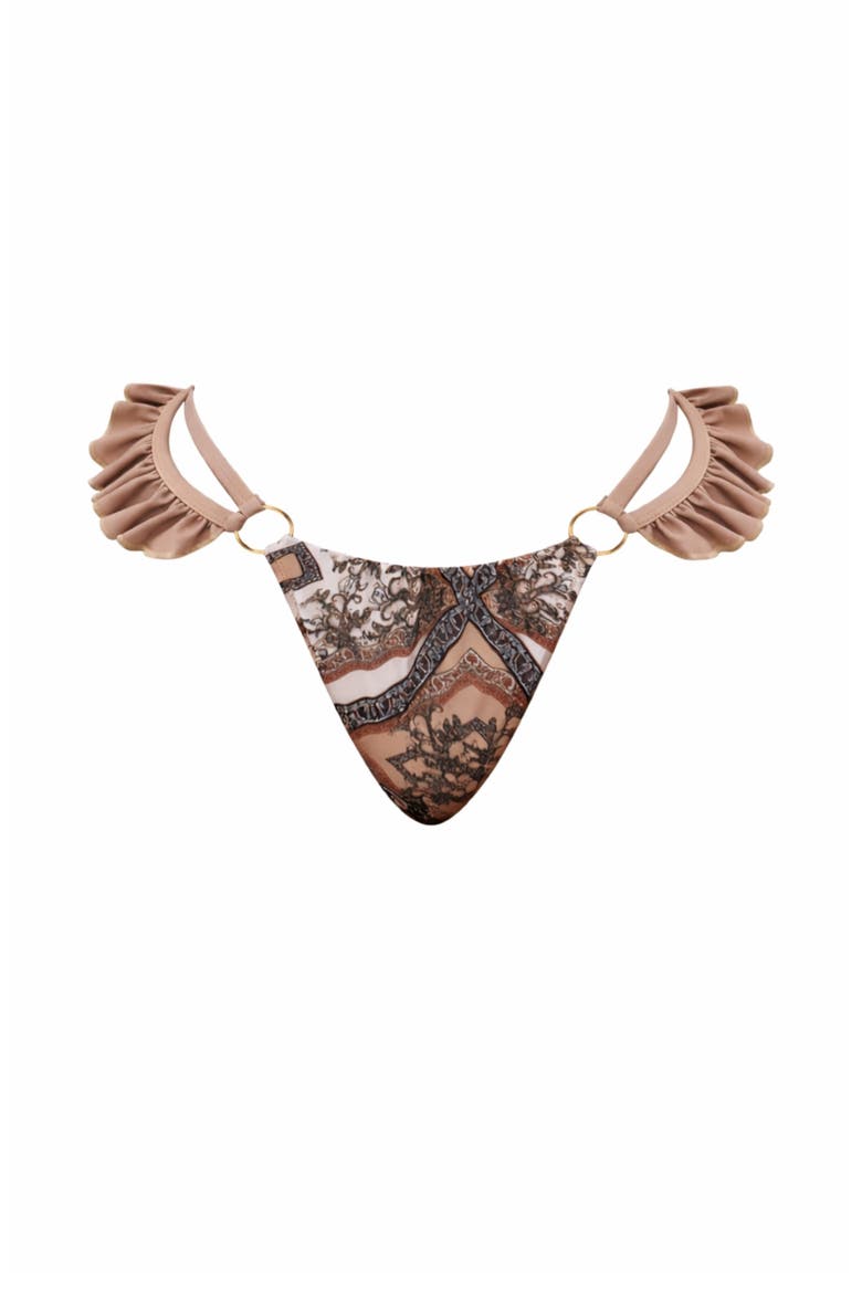 Bruna Bikini Bottom, Main, color, Brown Mosaic