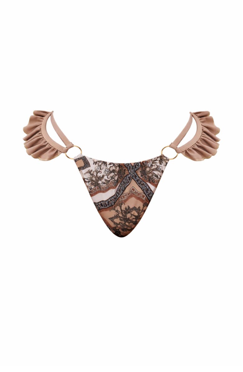 Ivy Swimwear Bruna Bikini Bottom, Main, color, Brown Mosaic